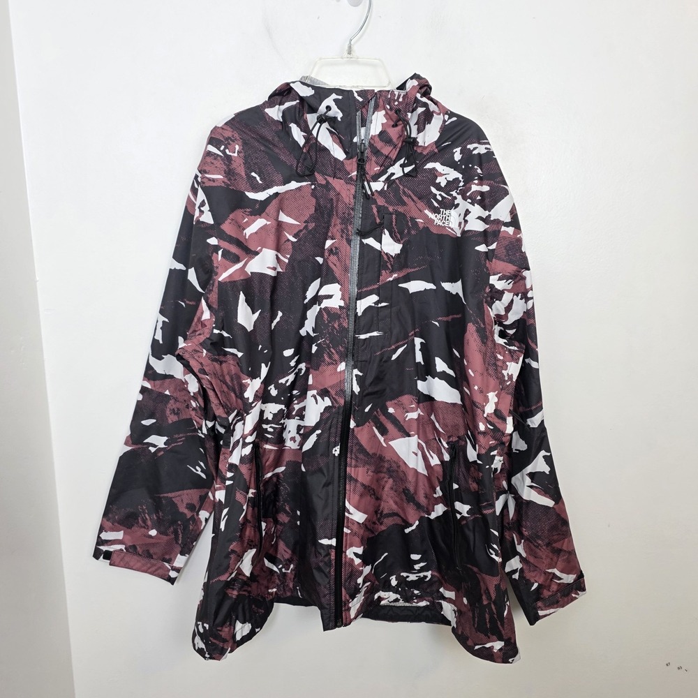 The North Face Black Burgundy Printed Alta Vista Outdoor Transitional Jacket 2XL